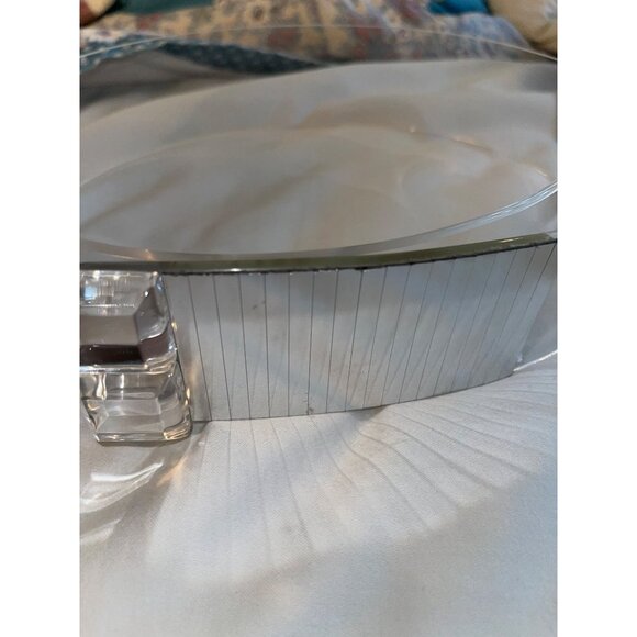 Kaso Vintage 1980s Womens Belt Size Large Waist Bracelets Clear Mirror main image 11